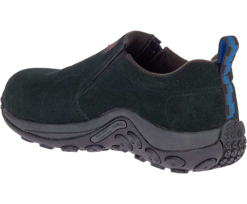 Merrell Slip Ons Black - Jungle Moc Alloy Toe Wide Width - Mens 47CERXKGD